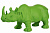 Копилка  "Носорог" зеленый большой арт 41590