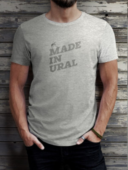 Футболка  серая "Made in UR"  размер  M