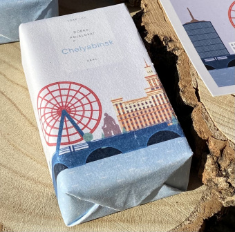 Мыло сувенирное с открыткой "Челябинск"