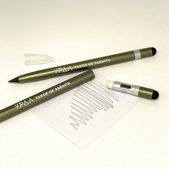 Вечный карандаш "Урал" со стилусом и ластиком 