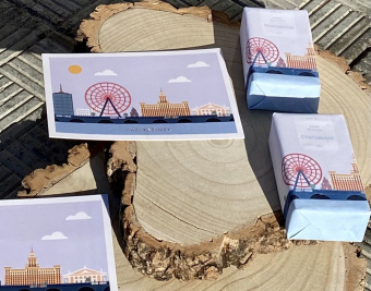 Мыло сувенирное с открыткой "Челябинск"