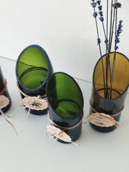 Ваза-подсвечник из винной бутылки ПроизводствоЕль