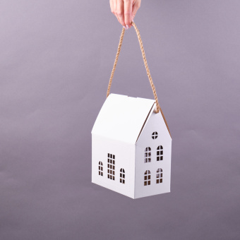 Коробка-кормушка ДОМИК  с веревкой, 24*12*20см производствоЕль