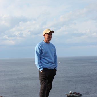 Свитшот Урал-горы, голубой, размер XL